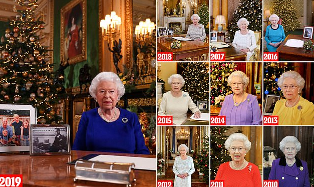إطلالات الملكة إليزابيث فى الكريسماس خلال 10 سنوات الأخيرة
