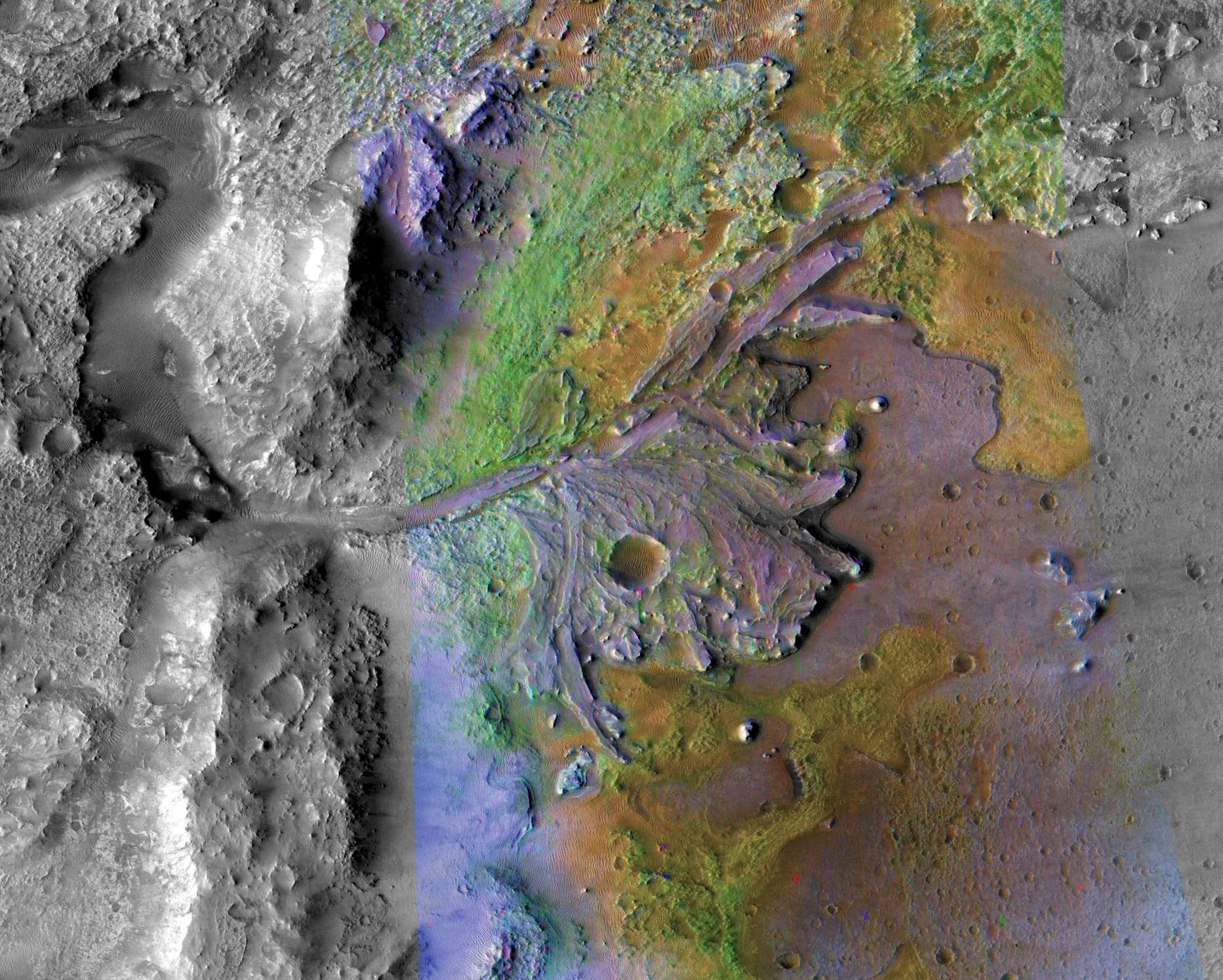 موقع نزول المركبة على سطح المريخ