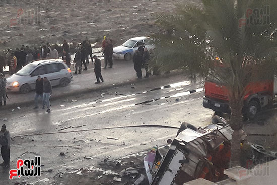حادث تصادم سيارة نقل وأتوبيس ببورسعيد (3)
