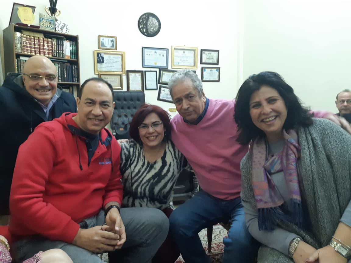 ميريت عمر الحريري مع عمر عبدالعزيز وعمرو عابدين