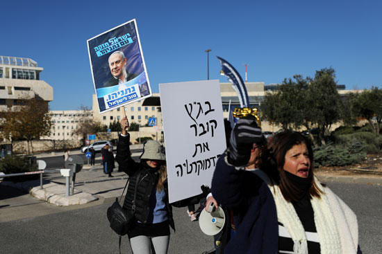المظاهرات-تتزامن-مع-انطلاق-جلسة-المحكمة-العليا-فى-إسرائيل