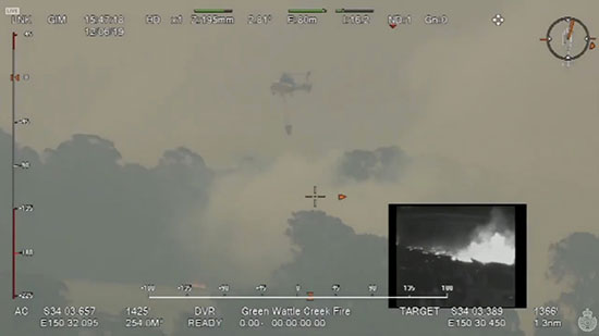 صورة بالأقمار الصناعية توضح مشاركة الطائرات فى الاطفاء