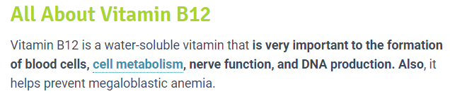 كل ما تريد ان تعلمه عن فيتامين ب12