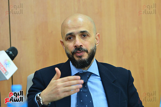 الدكتور خالد الطوخى رئيس مجلس أمناء جامعة مصر للعلوم والتكنولوجيا خلال ندوة اليوم السابع  (7)