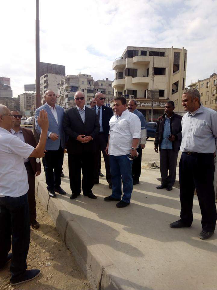 محافظ القاهرة يتفقد أعمال تطوير ميدان روكسى (2)