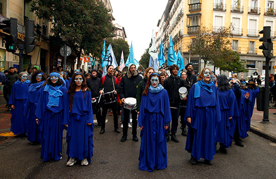 المظاهرات فى مدريد