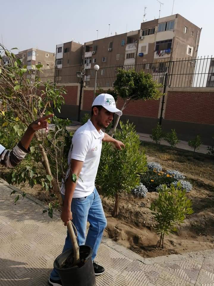 متطوعو الاتحاد الافريقى يزرعون 100 شجرة بمنتدى 15 مايو (19)