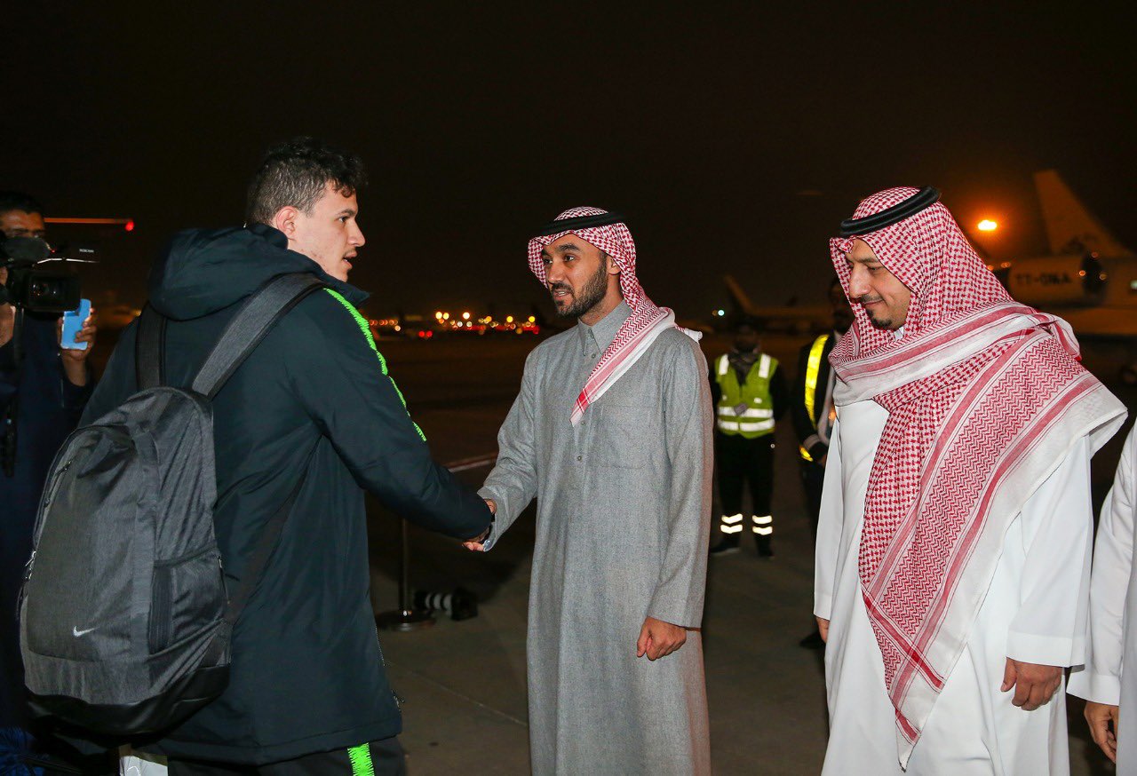 استقبال المنتخب السعودي