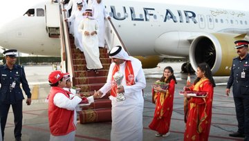 استقبال منتخب البحرين بعد عودته للمنامة (2)