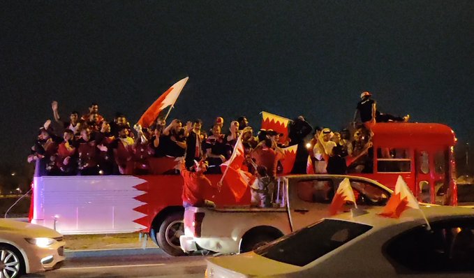 استقبال منتخب البحرين بعد عودته للمنامة (4)