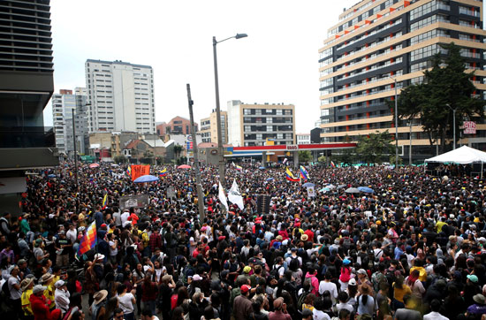 آلاف المحتجين فى شوارع كولومبيا