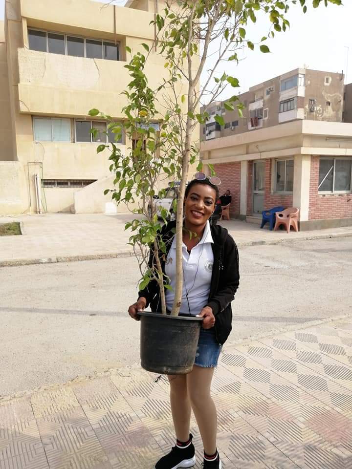 متطوعو الاتحاد الافريقى يزرعون 100 شجرة بمنتدى 15 مايو (12)