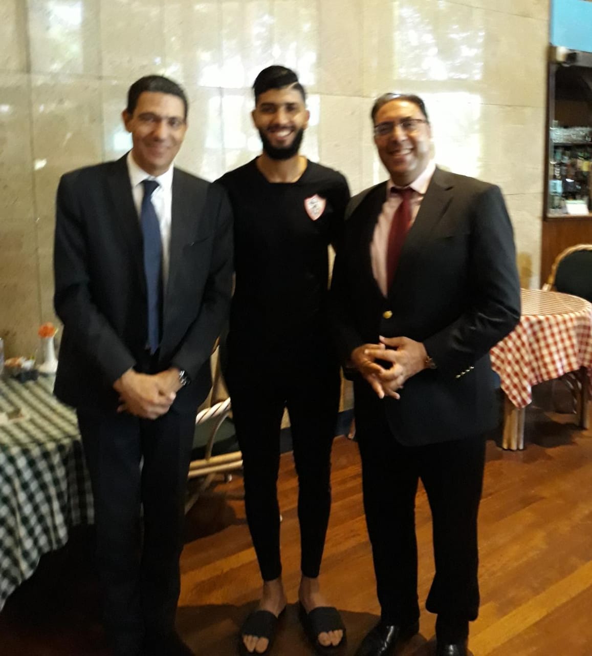 سفير تونس فى نيروبى مع لاعبي الزمالك