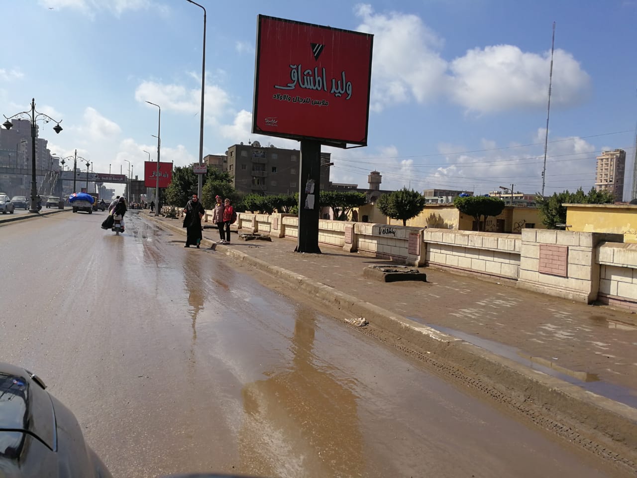 تجمع مياه الأمطار أسفل الكبارى وبشوارع الغربية (4)