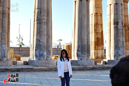 الدكتورة رانيا المشاط تزور معبد الأقصر (9)