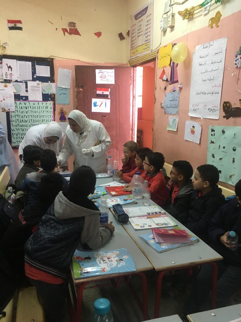 الحملة القومية فى المدارس للقضاء على الديدان المعوية الحملة القومية فى المدارس للقضاء على الديدان المعوية