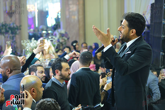 محمد حماقى وبوسى يشعلان حفل زفاف رشا الكيال وخالد هانى أباظة (8)