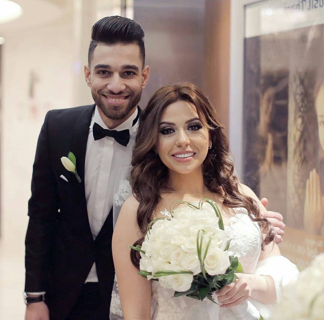 عمرو السولية و زوجته هدير يوم الزفاف