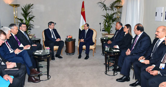 الرئيس عبد الفتاح السيسى رئيس الجمهورية مع ماركوس سودير رئيس وزراء ولاية بافاريا الألمانية (1)