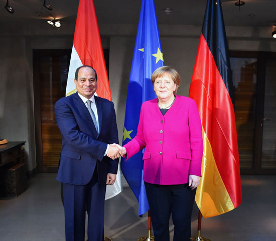 الرئيس عبد الفتاح السيسى والمستشارة الألمانية أنجيلا ميركل (1)