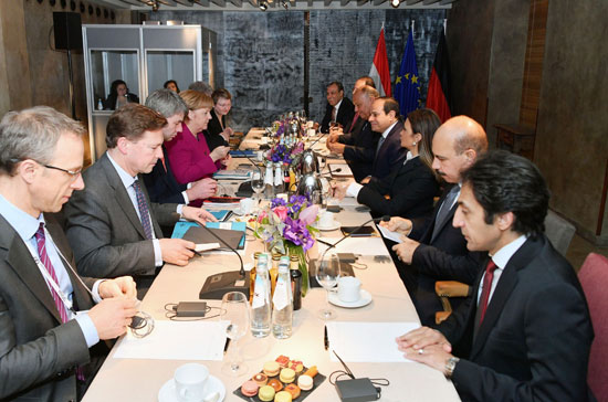 الرئيس عبد الفتاح السيسى والمستشارة الألمانية أنجيلا ميركل (2)