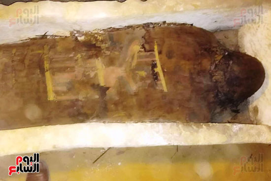 المومياوات المكتشفة بمقابر تونة الجبل فى المنيا (14)