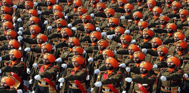 الجيش الهندى أحد أكبر الجيوش فى العالم من حيث العدد