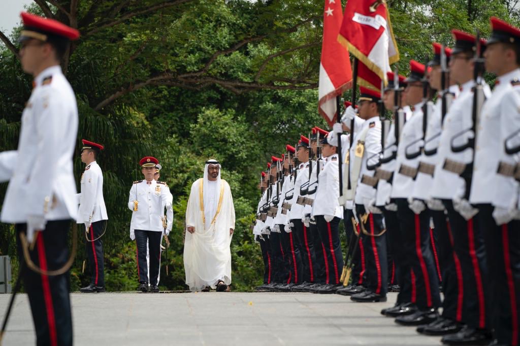 رئيسة سنغافورة تستقبل ولى عهد أبوظبى محمد بن زايد (4)
