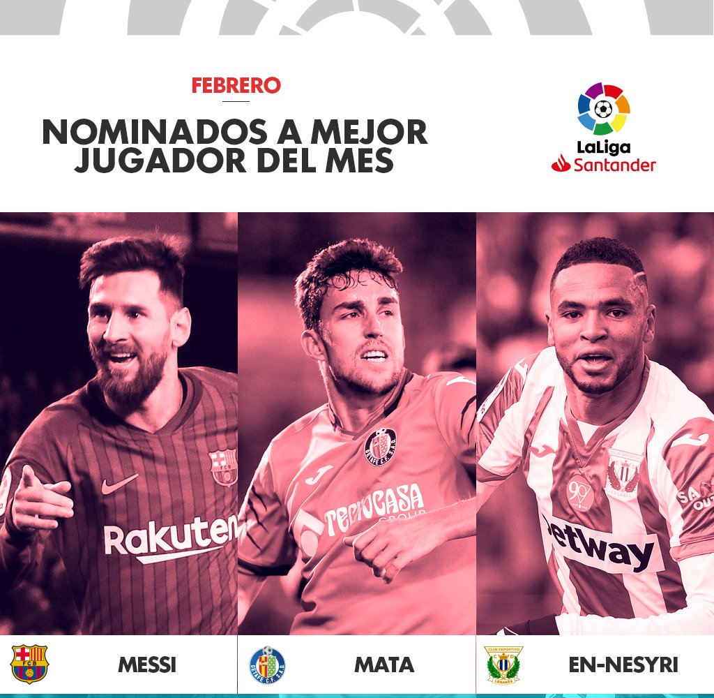 المرشحين لجائزة أفضل لاعب فى الدوري الإسباني فى شهر فبراير