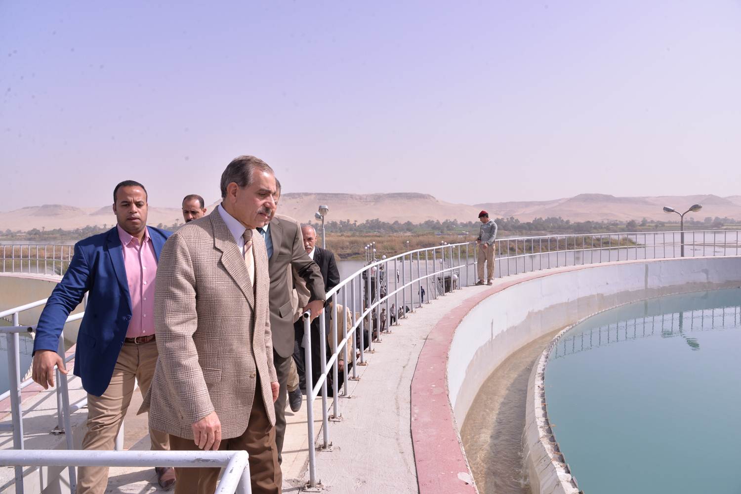 افتتاح التشغيل التجريبي لمحطة مياه ديروط (4)