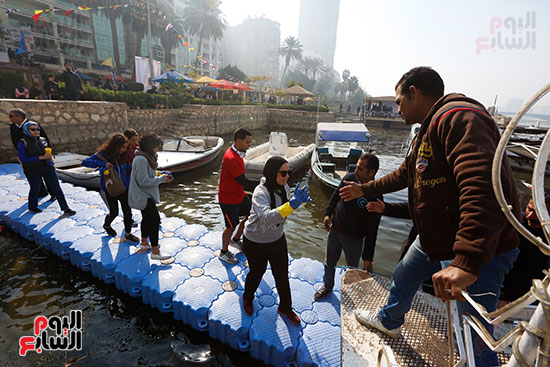 وزيرة البيئة تطلق حملة لتنظيف نهر النيل من المخلفات خاصة البلاستيكية (111)