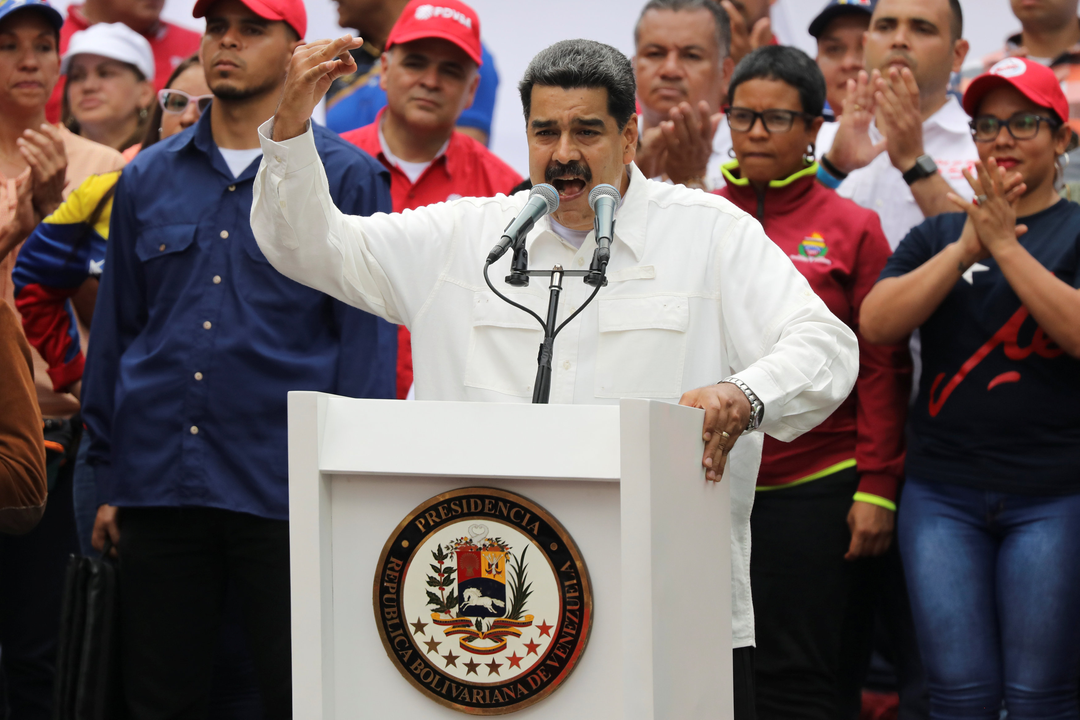 مادورو خلال إلقاء كلمته