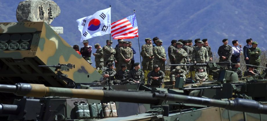 القوات الأمريكية فى شبه الجزيرة الكورية