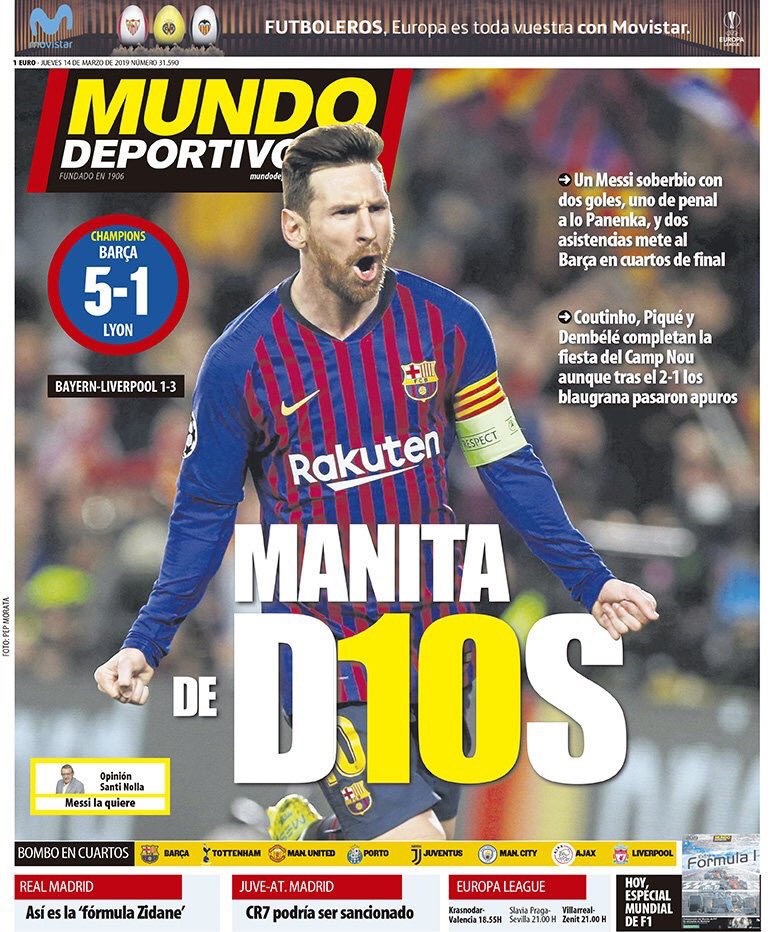 غلاف صحيفة موندو ديبورتيفو