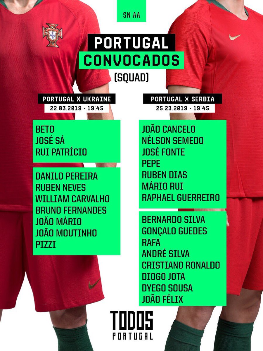 قائمة منتخب البرتغال