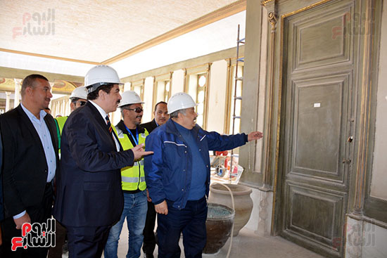 محافظ القليوبية يتفقد أعمال ترميم قصر محمد علي في شبرا الخيمة (21)
