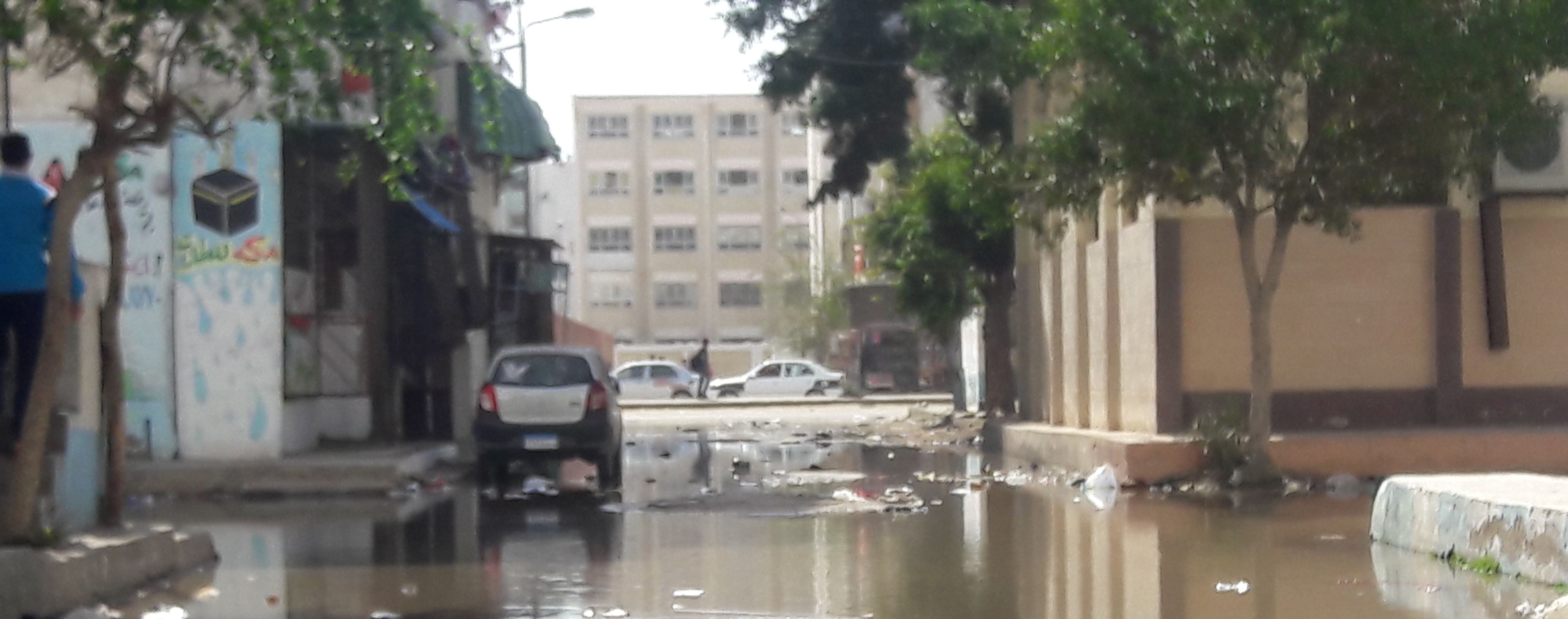 مساكن خديجة  ببورسعيد  تغرق فى مياه المجارى