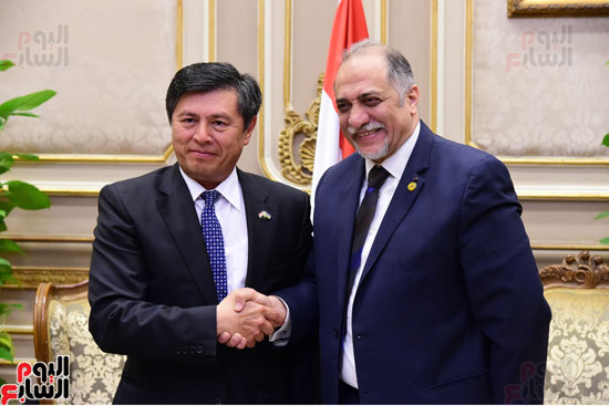 عبد الهادى القصبى رئيس ائتلاف دعم مصر  وعارف عثمانوف، سفير دولة أوزبكستان  (5)