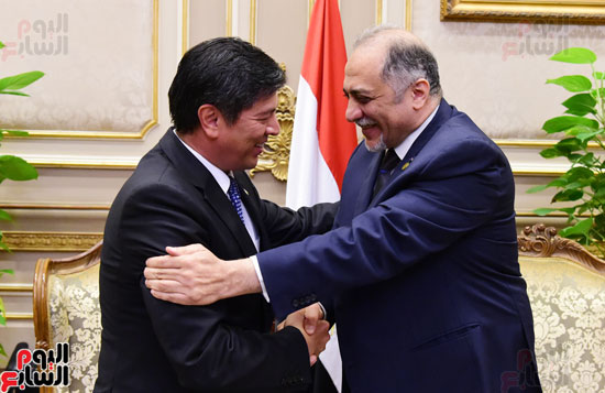 عبد الهادى القصبى رئيس ائتلاف دعم مصر  وعارف عثمانوف، سفير دولة أوزبكستان  (3)