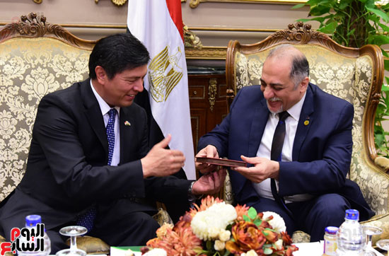 عبد الهادى القصبى رئيس ائتلاف دعم مصر  وعارف عثمانوف، سفير دولة أوزبكستان  (7)