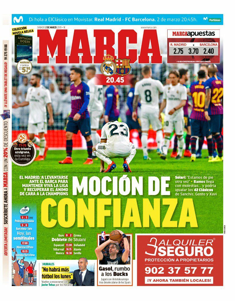 غلاف صحيفة ماركا