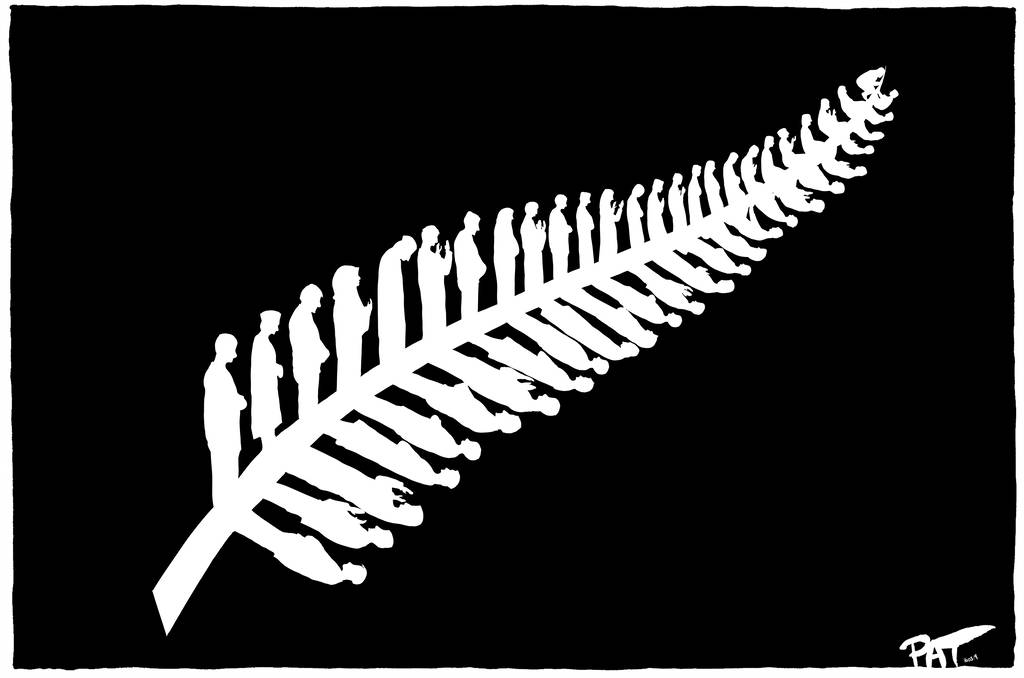 رسام كاريكاتير يجسد شهداء هجوم نيوزيلندا الإرهابى (1)