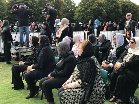 وزيرة الهجرة تشارك فى الجنازة الرسمية لشهداء حادث مسجدى نيوزيلندا (4)
