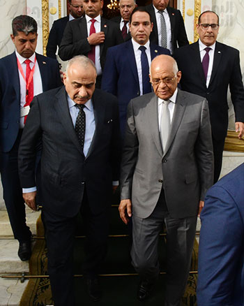 رئيس النواب يستقبل رئيس وزراء العراق بـالبرلمان (13)