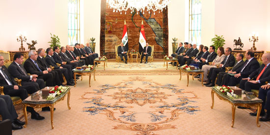 الرئيس عبد الفتاح السيسى ورئيس وزراء العراق (4)