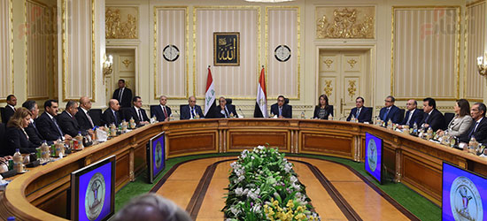 جلسة المباحثات الثنائية بين رئيس الوزراء ونظيره العراقى (5)
