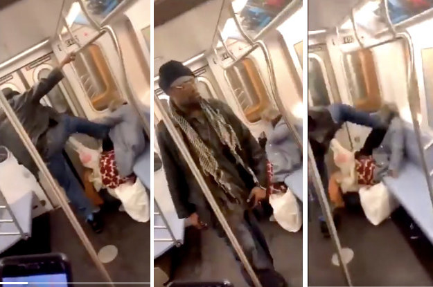 شاب يعتدى على امراة مسنة فى مترو الأنفاق