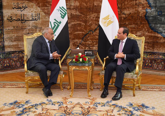 رئيس-وزراء-العراق-فى-لقاء-مع-السيسي-بالاتحادية-(1)