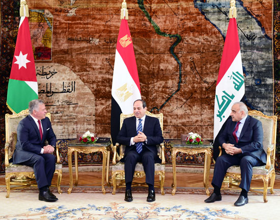قمة ثلاثية بين زعماء مصر والأردن والعراق لتعزيز التعاون (3)