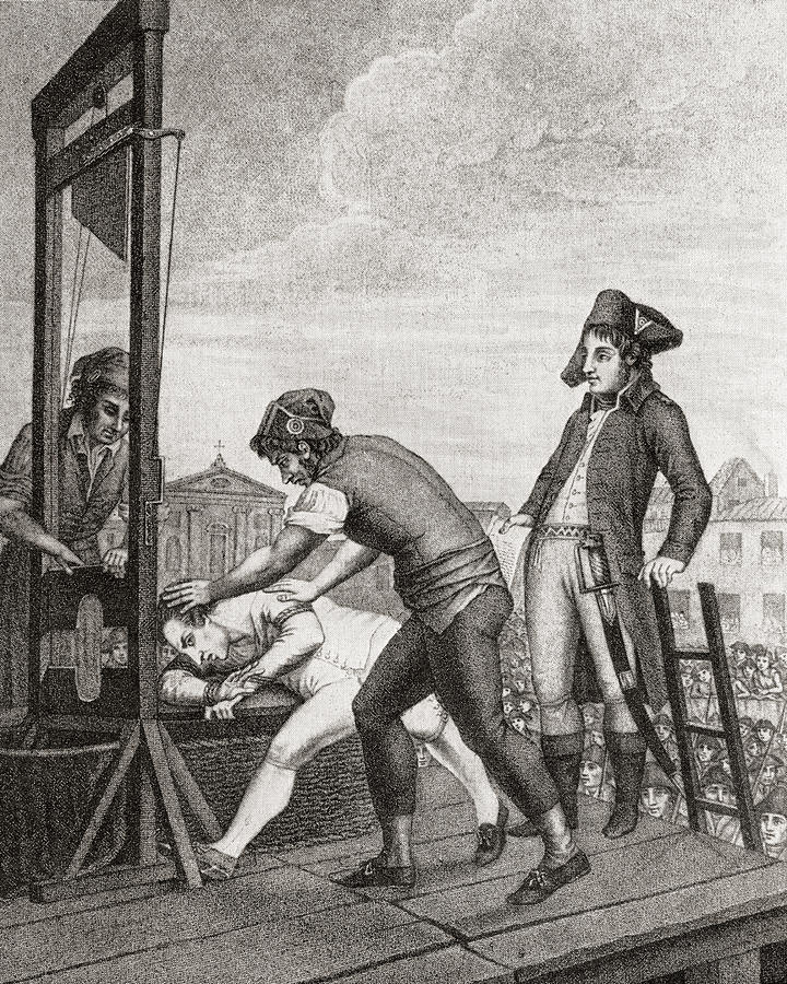 لوحة تجسد عملية اعدام ماكسيمليان روبسبيار